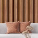 Ver imagem 2 de Papel de Parede Ripas de Madeira Natural Vinilico Sala Quarto Autocolante 1m X 40cm