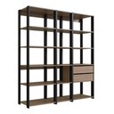 Ver imagem 2 de Guarda-Roupa Closet Modulado com 2 Gavetas 160cm Multimóveis Crpro-CLO008 Preto/Madeirado