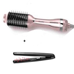 Escova Secadora Alisadora Mondial 1200w Es02 e Prancha P14 - 1