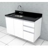 Gabinete Pia 100% Mdf Branco 120X50X70cm - 1