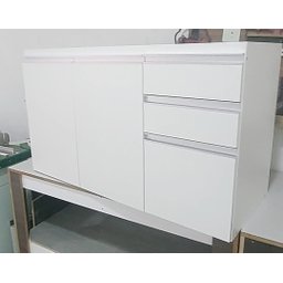 Gabinete Pia 100% Mdf Branco 120X50X70cm - 2
