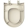 Assento Sanitário Polipropileno Soft Close Link Creme para vaso Deca - 3