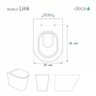 Assento Sanitário Polipropileno Soft Close Link Creme para vaso Deca - 4