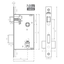 Fechadura Interna Quadratta 55mm Aço Inox Polido 4098900/55 Ip Arouca - 3