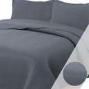 Ver imagem 1 de Colcha King Bouti Dupla Face 03 Peças Cinza 100% Poliéster