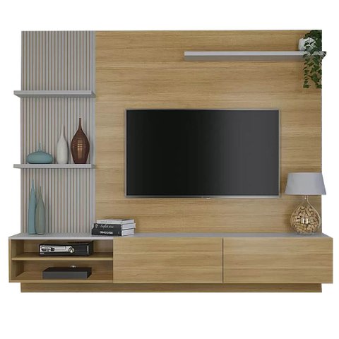 Painel Home Suspenso para TV até 65 Polegadas Montana Cinamomo Off White