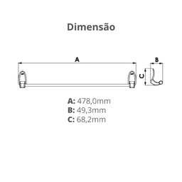 Porta Toalha para Banheiro Linha Delicato Cor Branco Durín - 3