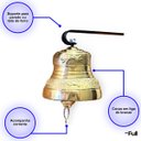 Ver imagem 6 de Sino de Bronze com Suporte para Parede/teto - 1 Kg