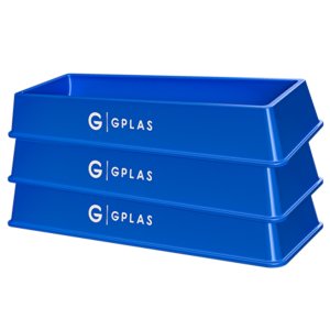 Kit 3 Comedouros para Animais 25l Azul Gplas