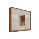 Ver imagem 1 de Guarda Roupa Casal 3 Portas de Correr e 8 Gavetas C- Espelho Arezzo Freijo Cumaru C- Fendi