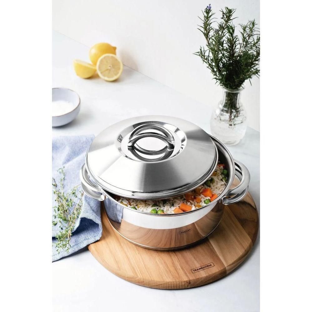 Caçarola Tramontina Solar Rasa com Tampa e Alças 24 Cm 4,7 L - 4