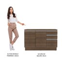Ver imagem 7 de Balcão de Pia Armário de Cozinha 120 cm 2 Portas e 3 Gavetas (Com Tampo) Rustic Glamy Madesa