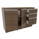 Ver imagem 6 de Balcão de Pia Armário de Cozinha 120 cm 2 Portas e 3 Gavetas (Com Tampo) Rustic Glamy Madesa