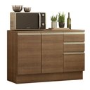Ver imagem 1 de Balcão de Pia Armário de Cozinha 120 cm 2 Portas e 3 Gavetas (Com Tampo) Rustic Glamy Madesa