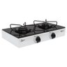 Fogão a Gás portátil Clarice Junior 2 Bocas glass branco - 4