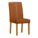 Ver imagem 6 de Conjunto Sala de Jantar Mesa Serena 135x135 6 Cadeiras Serena Ype/offwhite/bouclé Damasco