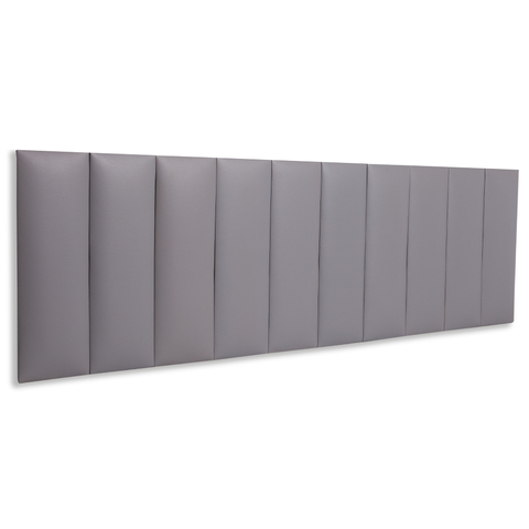 Cabeceira King Modulada Reta Cama Box Corino Cinza