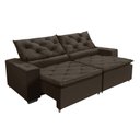 Ver imagem 1 de Sofá Monaco Retratil e Reclinavel 2,92 Mts Suede Café Sd Estofados