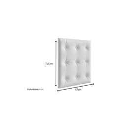 Kit Capitonê Peroba P/ Berço Retro Cor Branco Mdf 2 Peças - 2