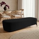 Ver imagem 1 de Puff Recamier Decorativo Orgânico Lavie 140cm Premium Bouclê Preto - Desk Design