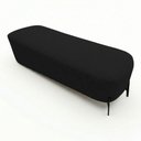 Ver imagem 2 de Puff Recamier Decorativo Orgânico Lavie 140cm Premium Bouclê Preto - Desk Design