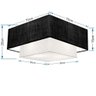 Plafon Quadrado Sl-3018 Cúpula Preto Branco - 2