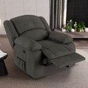 Ver imagem 1 de Poltrona do Papai Reclinável Sala de Cinema Madrid Manual Linho Chumbo G26 Gran Belo