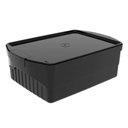 Ver imagem 1 de Caixa Organizadora 8l Preta Crippa com Tampa e Travas Laterais Closet Escritório