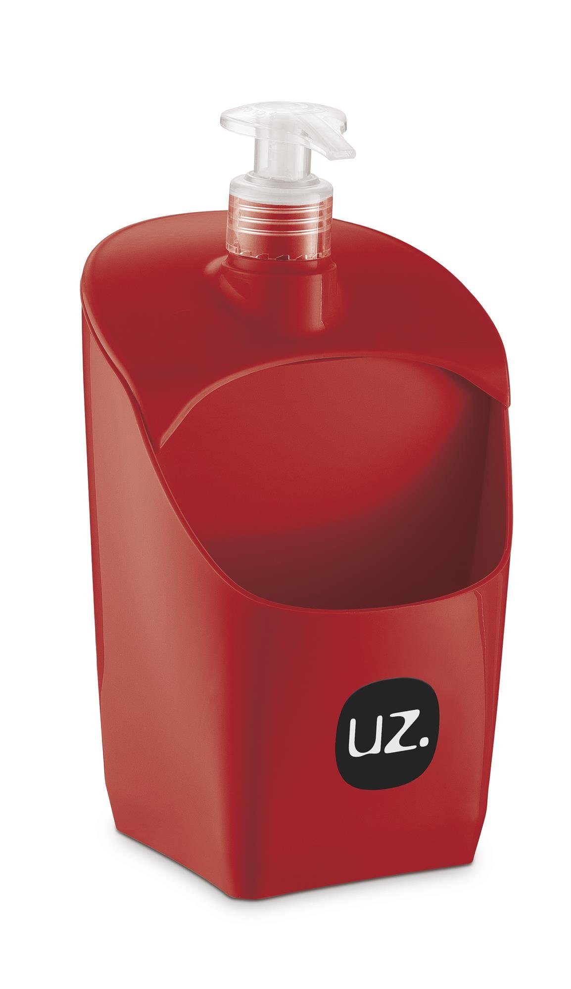 Porta Detergente com Dispenser 500ml UZ Vermelho