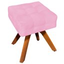 Ver imagem 1 de Puff Decorativo Base Giratória Karen Suede Rosa - Gran Belo
