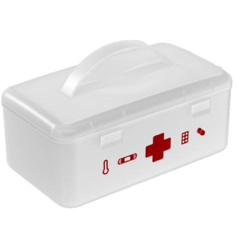 Caixa Organizadora com Alça para Medicamentos Maleta de Remédio Nécessaire Primeiros Socorros Farmác