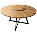 Ver imagem 3 de Mesa Estilo Industrial Redonda 120cm - Com Prato Giratório - Antíqua.