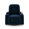 Poltrona do Papai Reclinável Giratória e Balanço Sala de Cinema Crihs com Massagem e Aquecimento Veludo Azul G23 - Gran Belo - 2
