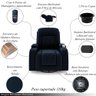 Poltrona do Papai Reclinável Giratória e Balanço Sala de Cinema Crihs com Massagem e Aquecimento Veludo Azul G23 - Gran Belo - 3