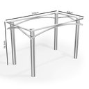 Ver imagem 2 de Base Metal Mesa Elba 74,3 X 110 X 64 Cm Cromado