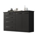 Ver imagem 5 de Comoda Mariah 4 Gavetas 2 Portas com Chave Onix