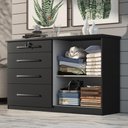 Ver imagem 2 de Comoda Mariah 4 Gavetas 2 Portas com Chave Onix