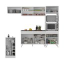 Ver imagem 4 de Cozinha Modulada com Bancada Americana Veneza Multimóveis Mp2208 Branco