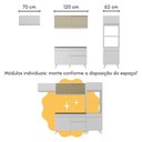 Ver imagem 5 de Cozinha Modulada com Bancada Americana Veneza Multimóveis Mp2208 Branco