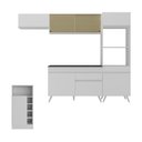 Ver imagem 6 de Cozinha Modulada com Bancada Americana Veneza Multimóveis Mp2208 Branco