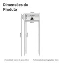 Ver imagem 2 de Porta-geladeira 83 Cm 1 Porta Basculante Branco/preto Lux Madesa