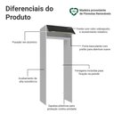 Ver imagem 3 de Porta-geladeira 83 Cm 1 Porta Basculante Branco/preto Lux Madesa