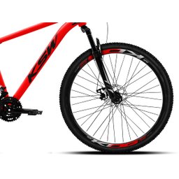 Bike Aro 29 Ksw Xlt100/200 24v com Shimano e Freios Mecânico Cor:vermelho+preto;tamanho:21 - 4