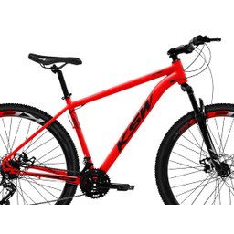 Bike Aro 29 Ksw Xlt100/200 24v com Shimano e Freios Mecânico Cor:vermelho+preto;tamanho:21 - 2