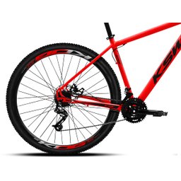 Bike Aro 29 Ksw Xlt100/200 24v com Shimano e Freios Mecânico Cor:vermelho+preto;tamanho:21 - 3