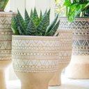 Ver imagem 4 de Cachepot de Cerâmica Natural C/branco Nicol - 16x19