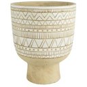 Ver imagem 1 de Cachepot de Cerâmica Natural C/branco Nicol - 16x19