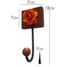 Cabideiro de Parede Artesanal para Bolsas e Roupa de Quarto Rustico de Ferro Libertas Rosas Artesana - 2
