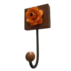Cabideiro de Parede Artesanal para Bolsas e Roupa de Quarto Rustico de Ferro Libertas Rosas Artesana