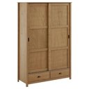 Ver imagem 6 de Guarda Roupa Solteiro Lazio 2 Portas de Correr 2 Gavetas Madeira Freijó Mpozenato 133cm